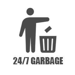 敷地内ゴミ置き場のイラスト