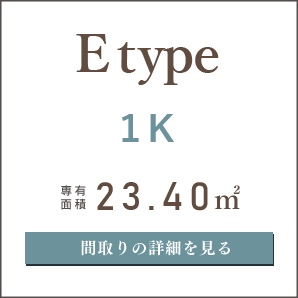 Eタイプ、１K、間取りの詳細を見る
